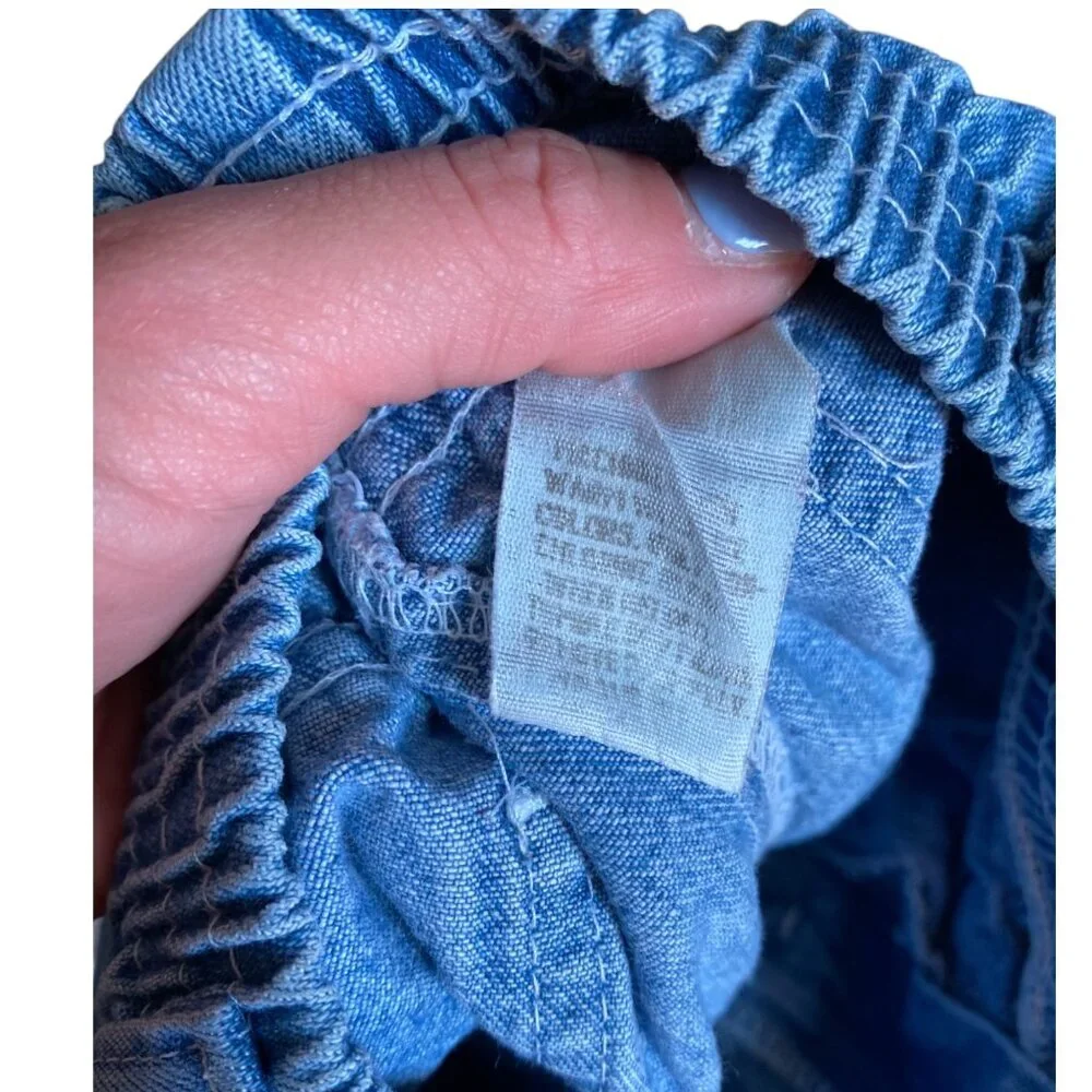 Vintage OshKosh B'Gosh Pink Label Blue Denim Elastic Waist Jeans Approx Size 3T - Picture 5 of 5